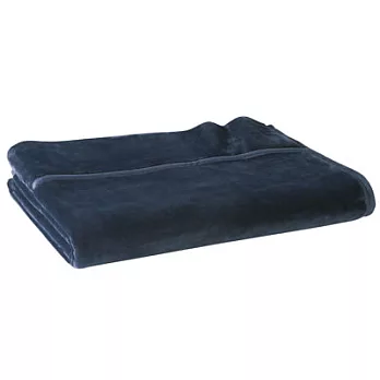 [MUJI無印良品]暖纖毛厚手毛毯/S單人/深藍
