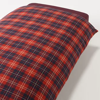 [MUJI無印良品]有機棉法蘭絨被套/SD單人加大/紅格紋