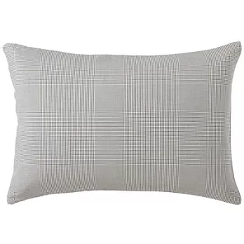 [MUJI無印良品]有機棉法蘭絨枕套/43/灰格紋