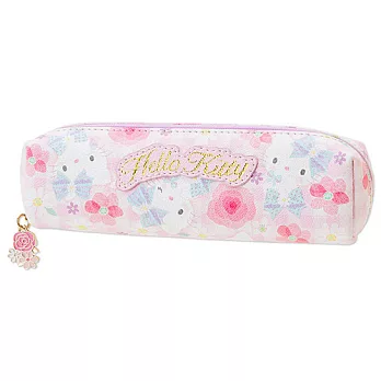 《Sanrio》HELLO KITTY緞帶花園系列PU皮革筆袋
