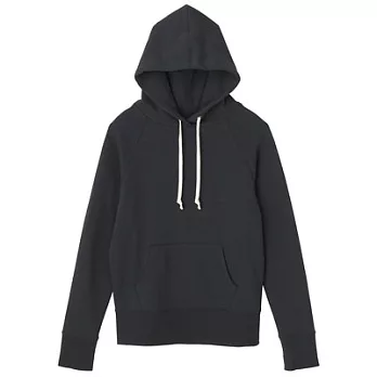 [MUJI無印良品]女有機棉裏毛連帽上衣S暗藍