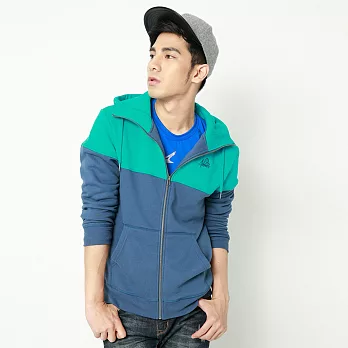 AIRWALK-簡約連帽針織外套M藍