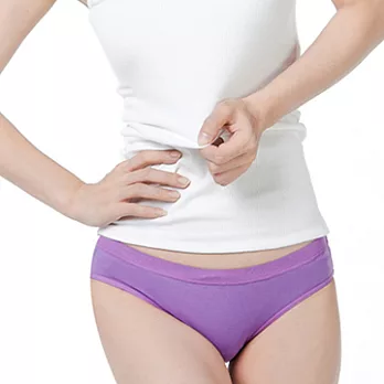 ATUM 【95%精梳棉】細緻棉柔透氣女低腰三角褲S紫