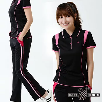 【遊遍天下】MIT女款抗UV彈性休閒伸縮長褲(P126)L黑玫