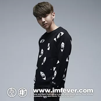 熱血FEVER 太極眼 滿版大學TM黑色