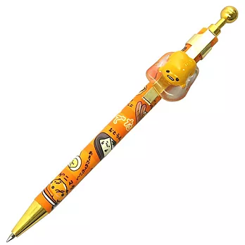 Sanrio 蛋黃哥立體造型筆夾原子筆(橘條紋)