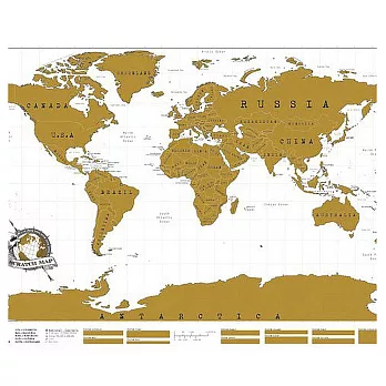 Luckies 刮刮樂地圖─我的世界地圖 42x30cm