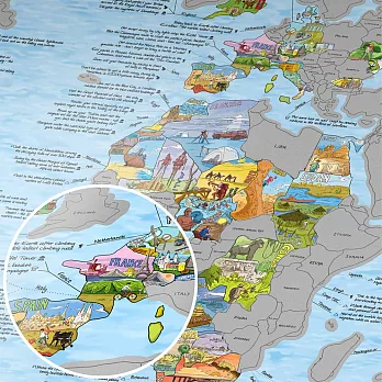 Bucketlist一路玩到掛世界地圖-刮刮樂地圖版 96x57cm
