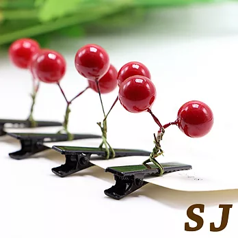 【SJ】賣萌神器仿真趣味櫻髮夾-紅櫻桃