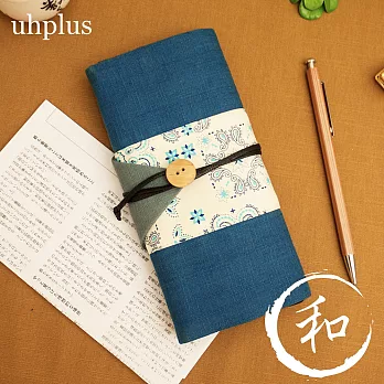 uhplus 卷軸筆袋- 漫雪鏡花(水藍)