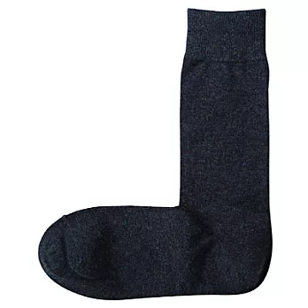 [MUJI無印良品]男羊毛混直角襪25~27cm深藍