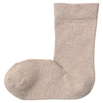 [MUJI無印良品]女喀什米爾混直角襪23~25cm米色