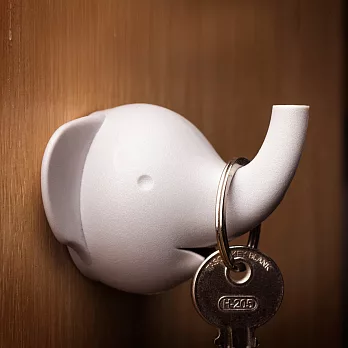 QUALY 小象掛鉤灰色