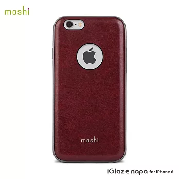 Moshi iGlaze Napa for iPhone 6/6s 皮革雙料保護背殼酒紅