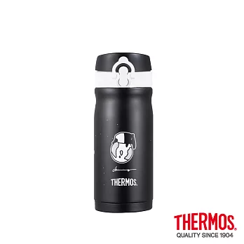 【THERMOS 膳魔師】馬來貘 不鏽鋼真空保溫瓶0.35L(愛地球黑星空篇)黑色