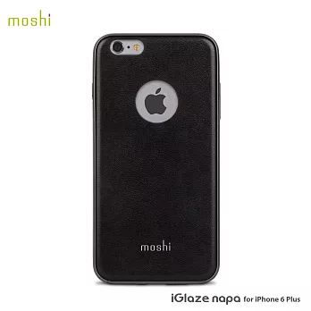 Moshi iGlaze Napa for iPhone 6 Plus /6s Plus 皮革雙料保護背殼皮革黑
