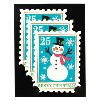 【MARK’S】2015聖誕節造型卡片_郵票三件組(雪人)