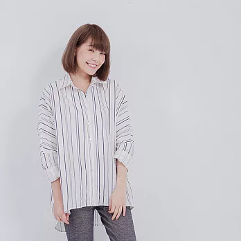 Rebecca 自在巷弄襯衫FREE白寬條