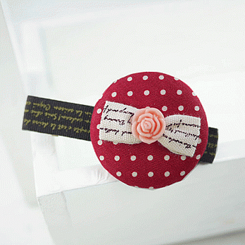 【PinkyPinky Boutique】小點點可愛髮夾(紅色)