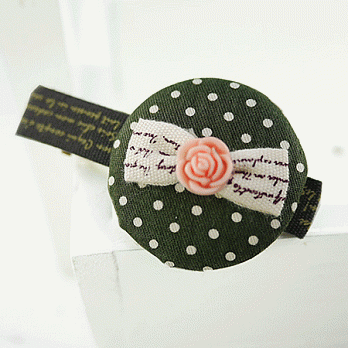 【PinkyPinky Boutique】小點點可愛髮夾(綠色)