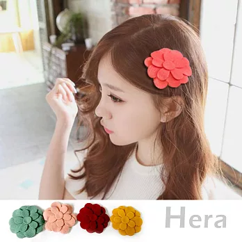 【Hera】赫拉 韓國絨毛多層次花朵髮貼/魔法貼/瀏海貼(4色)紅色