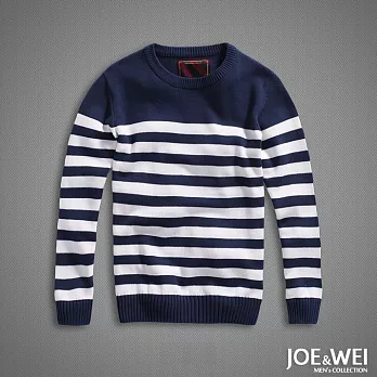 【JOE & WEI】配色條紋針織衫(3色)-M-XLM藍白