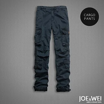 【JOE & WEI】口袋設計高磅水洗工作褲(4色)-M-XLM藍