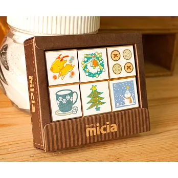 Micia六入聖誕限定印章組C6S14