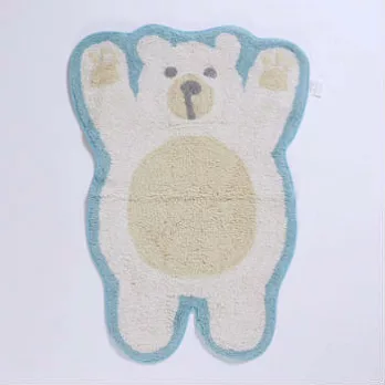 【Tomo】療癒動物純棉地墊_舉手投降的北極熊