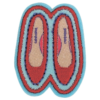 【SPICE】馬卡龍插畫刺繡貼片_紅鞋