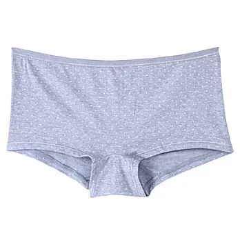 [MUJI無印良品]女有機棉混彈性無側縫平口內褲L淡藍紋樣