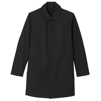 [MUJI無印良品]男聚酯可摺疊大衣M黑色