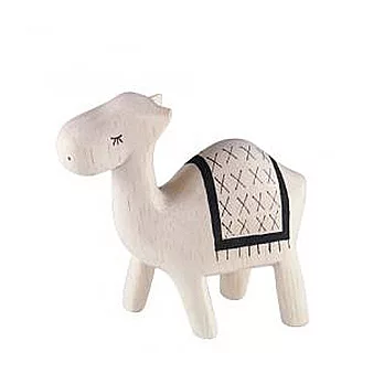 日本T-LAB純色實木小動物擺飾-駱駝