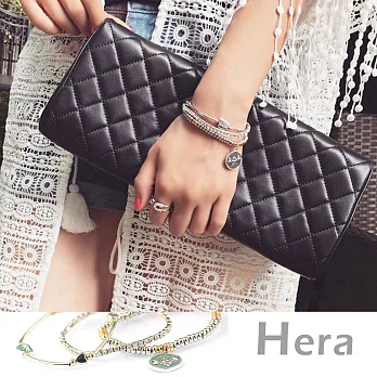 【Hera】赫拉 多層滿鑽心形復古圓彈性手鍊/手圈/手環3件組(銀色)