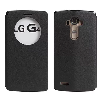 【BIEN】LG G4 絢麗金沙紋智慧透視可立皮套 (黑)
