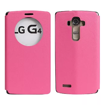 【BIEN】LG G4 絢麗金沙紋智慧透視可立皮套 (紅)