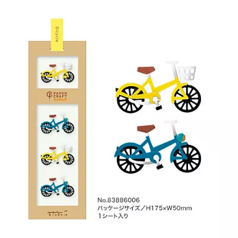 MIDORI PCM紙藝博物館 貼紙系列(旅行)-腳踏車