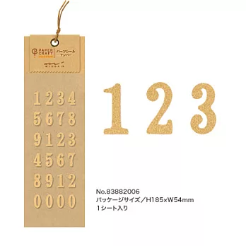 MIDORI PCM紙藝博物館 配件貼系列-數字