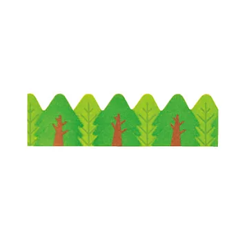 MIDORI PCM紙藝博物館 緞帶貼系列-樹木