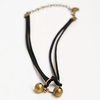 AmaZing 韓星示範復古絨龐克蘿莉風頸帶項圈 (雙鈴鐺)