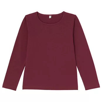 [MUJI無印良品]兒童有機棉每日兒童服長袖T恤120紫紅