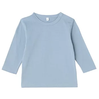 [MUJI無印良品]幼兒有機棉每日兒童服長袖T恤90淺藍