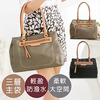 CHENSON 輕巧尼龍手提肩背包 灰(CG80203-2)