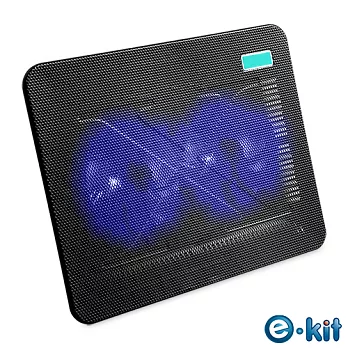 逸奇e-Kit CKT-N192 11cm雙風扇超薄筆電散熱墊黑色