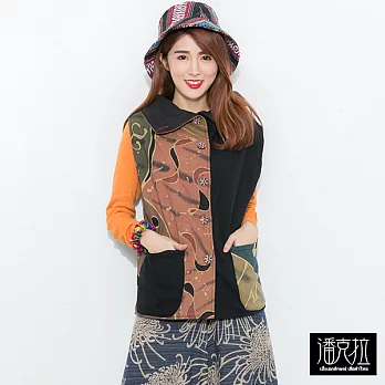 【潘克拉】半染加厚內裏背心-FREEFREE黑