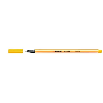 STABILO 德國天鵝牌 point 88系列 0.4mm 簽字筆 1盒10支入 (黃色)