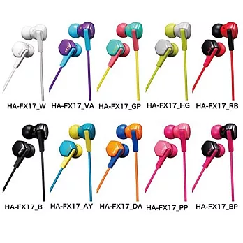 JVC耳掛入耳式兩用耳機HA-FX17白色