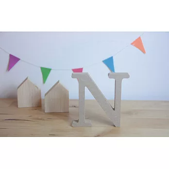 木質英文字母-N