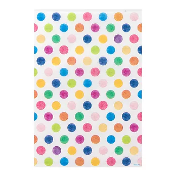 MIDORI玩色紙玻璃紙半透明收納袋(Ｍ)-水彩圓點