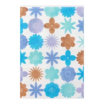 MIDORI玩色紙玻璃紙半透明收納袋(Ｍ)-水彩花藍